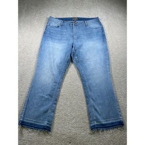 Kut From The Cloth Womens Size‎ 16W Kelsey Fab Ab Ankle Flare Blue Jeans Denim